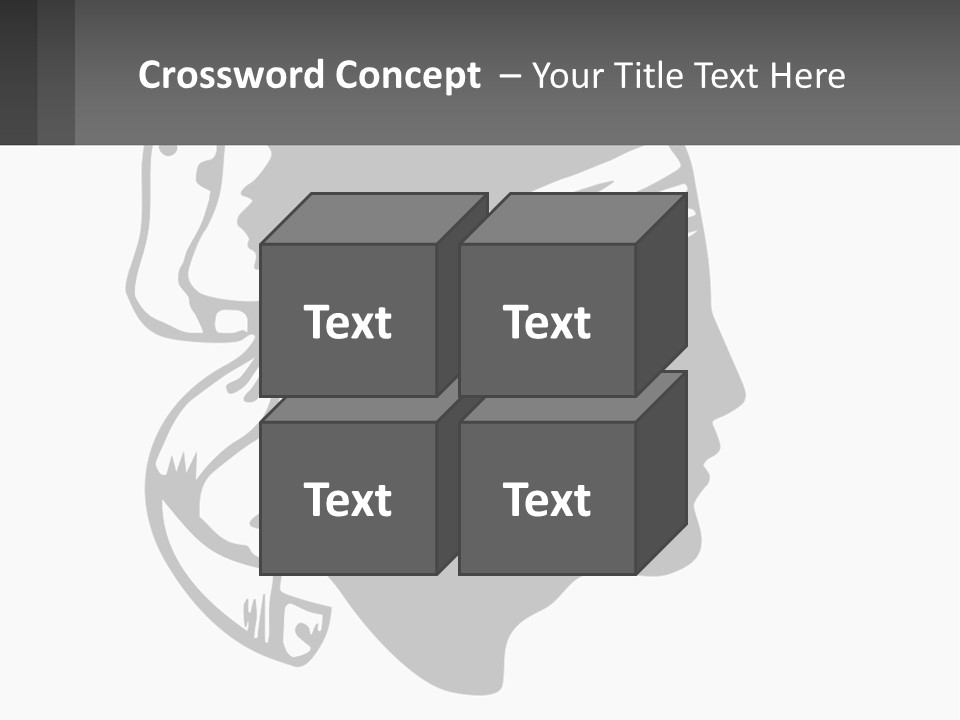 A Black And White Silhouette Of A Man's Head PowerPoint Template