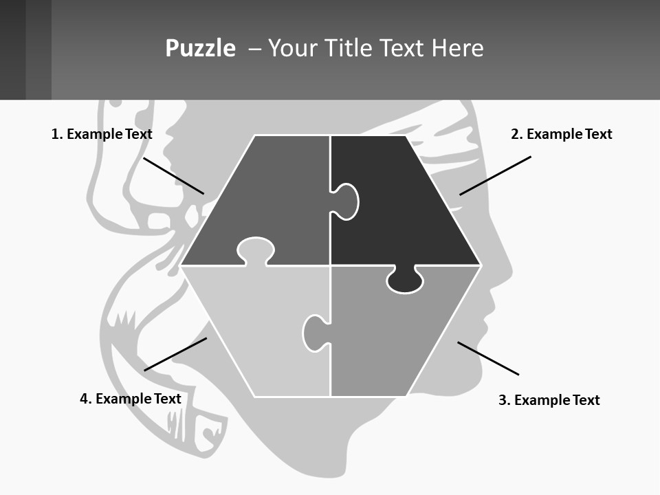 A Black And White Silhouette Of A Man's Head PowerPoint Template