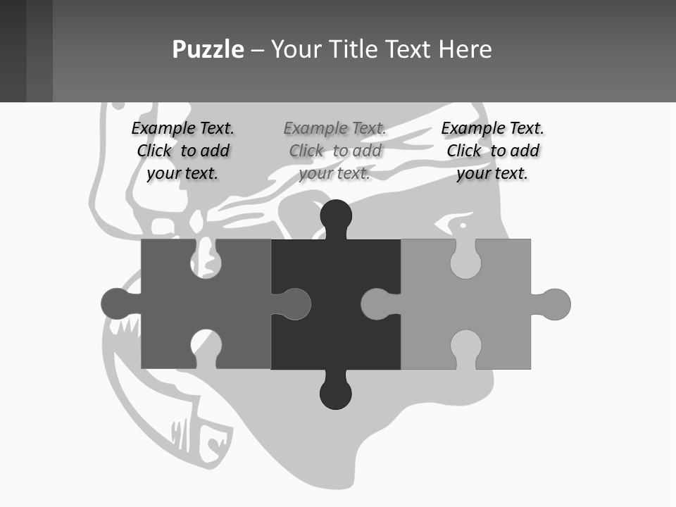 A Black And White Silhouette Of A Man's Head PowerPoint Template