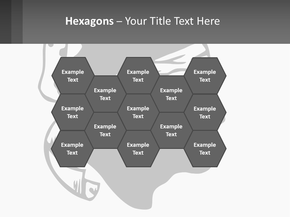 A Black And White Silhouette Of A Man's Head PowerPoint Template