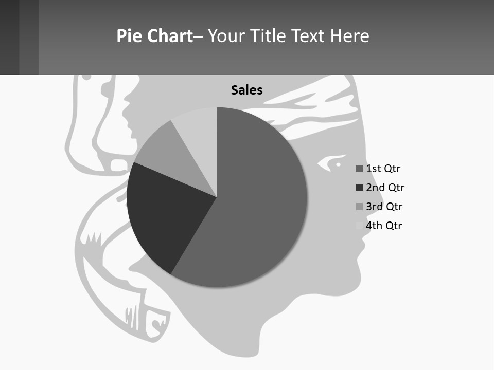 A Black And White Silhouette Of A Man's Head PowerPoint Template
