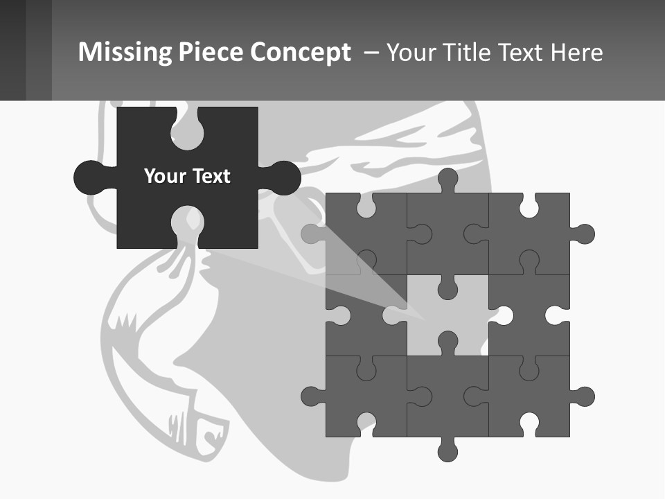 A Black And White Silhouette Of A Man's Head PowerPoint Template