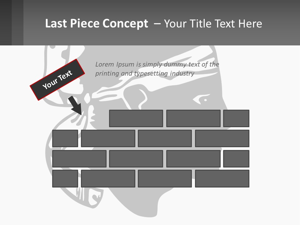 A Black And White Silhouette Of A Man's Head PowerPoint Template