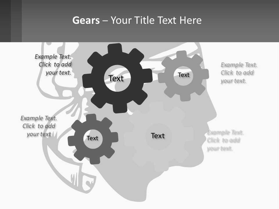 A Black And White Silhouette Of A Man's Head PowerPoint Template