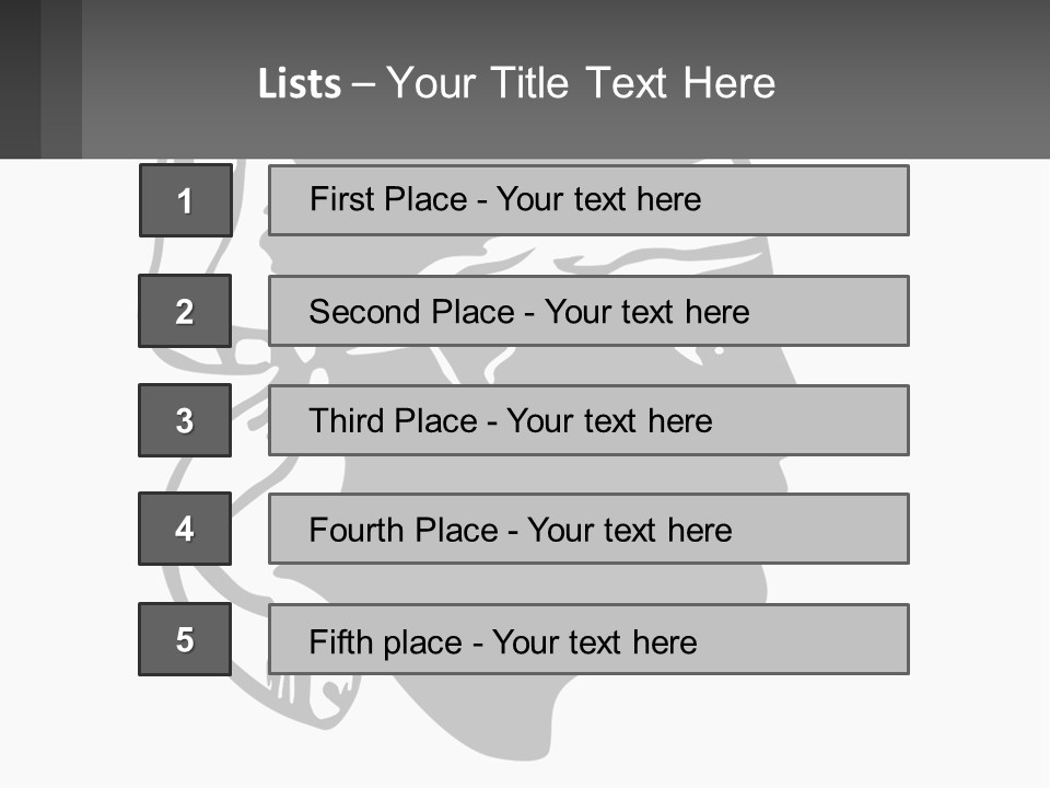 A Black And White Silhouette Of A Man's Head PowerPoint Template