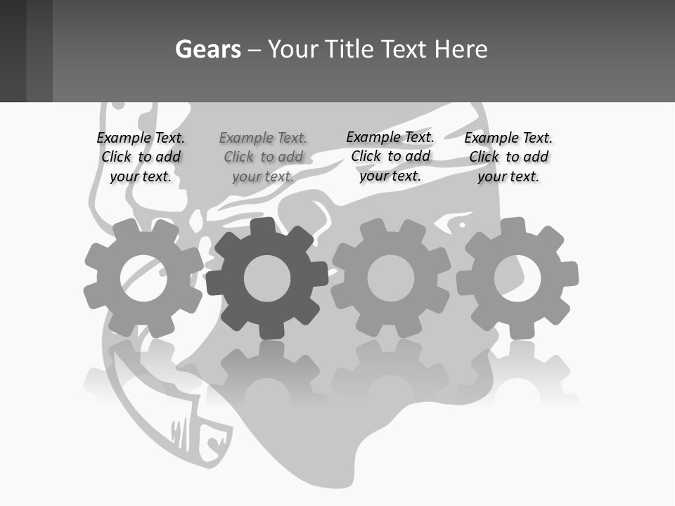 A Black And White Silhouette Of A Man's Head PowerPoint Template