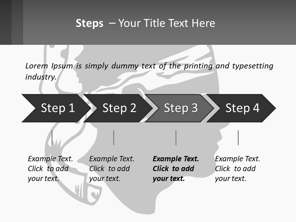 A Black And White Silhouette Of A Man's Head PowerPoint Template
