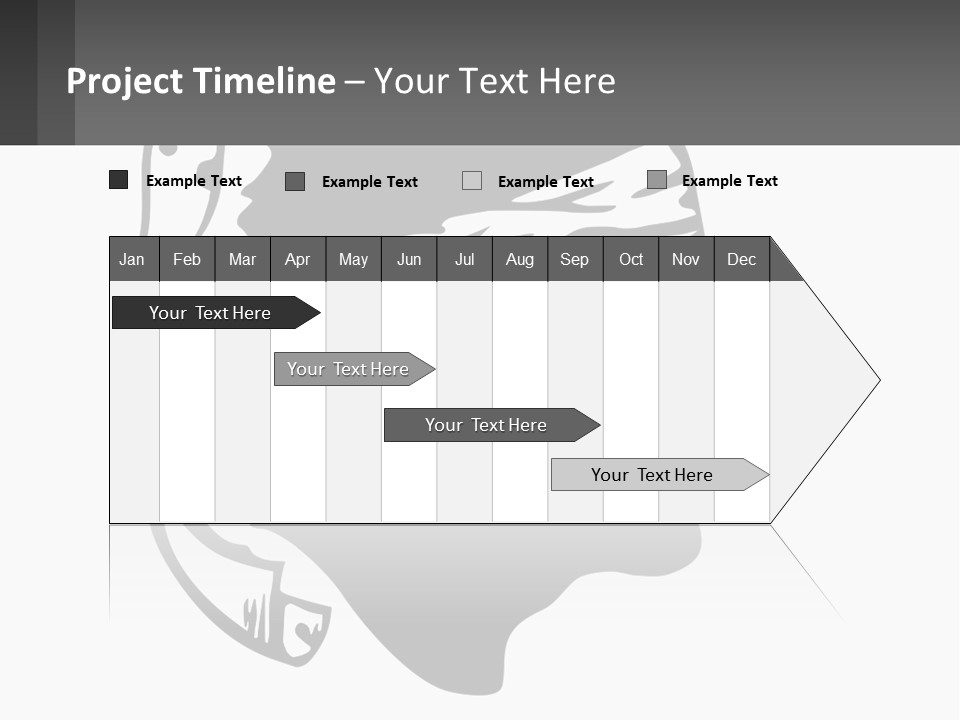 A Black And White Silhouette Of A Man's Head PowerPoint Template