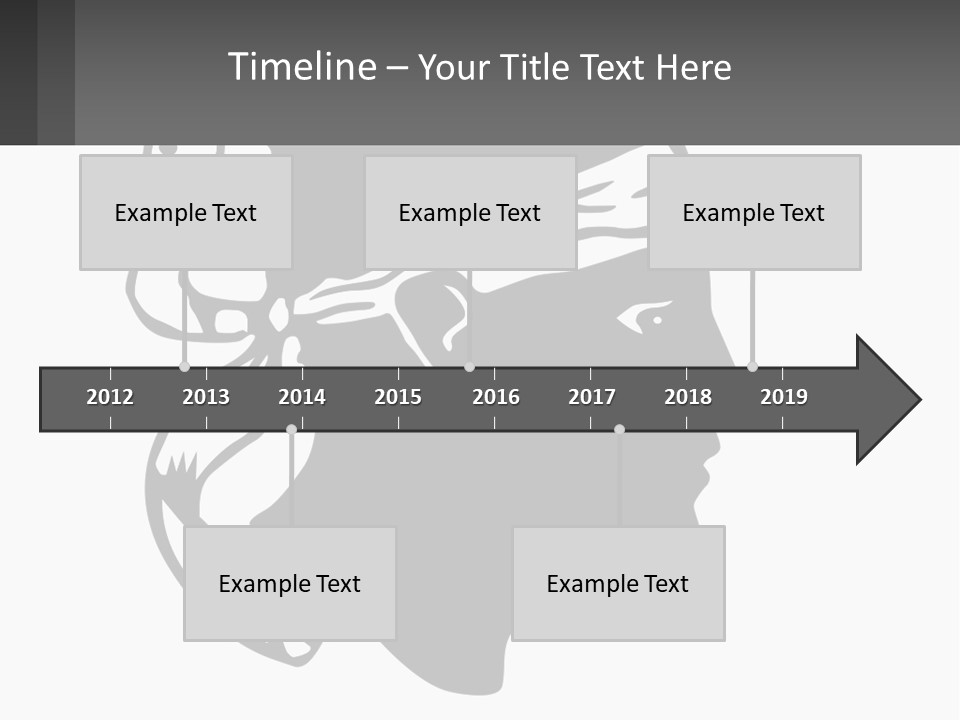 A Black And White Silhouette Of A Man's Head PowerPoint Template
