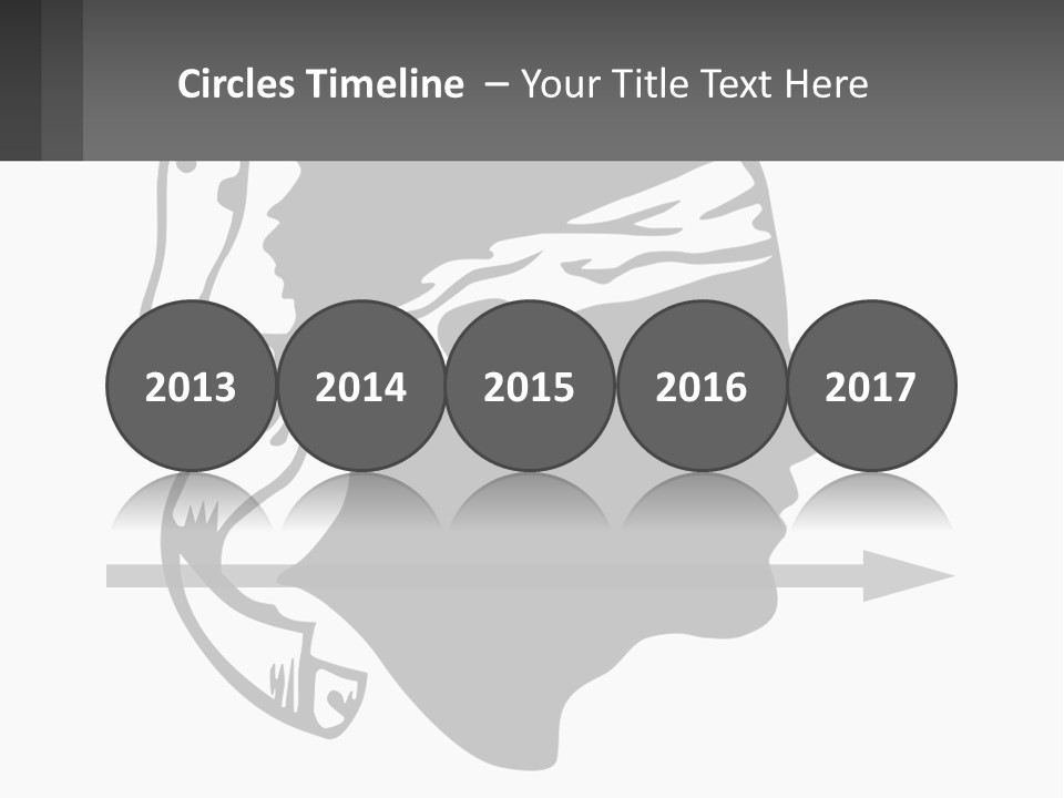 A Black And White Silhouette Of A Man's Head PowerPoint Template