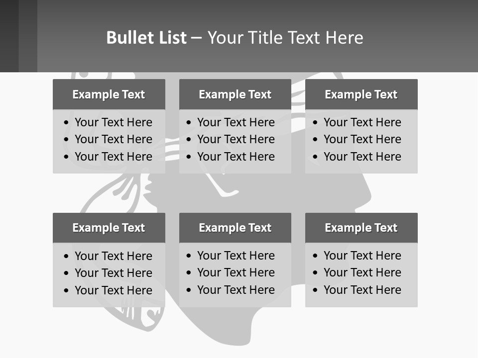 A Black And White Silhouette Of A Man's Head PowerPoint Template