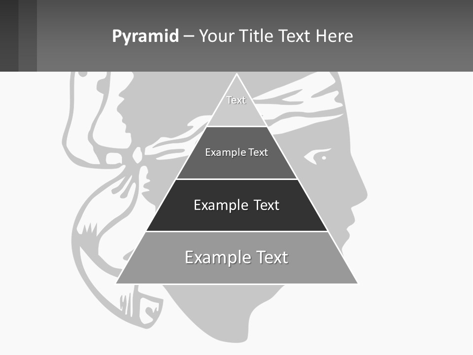 A Black And White Silhouette Of A Man's Head PowerPoint Template