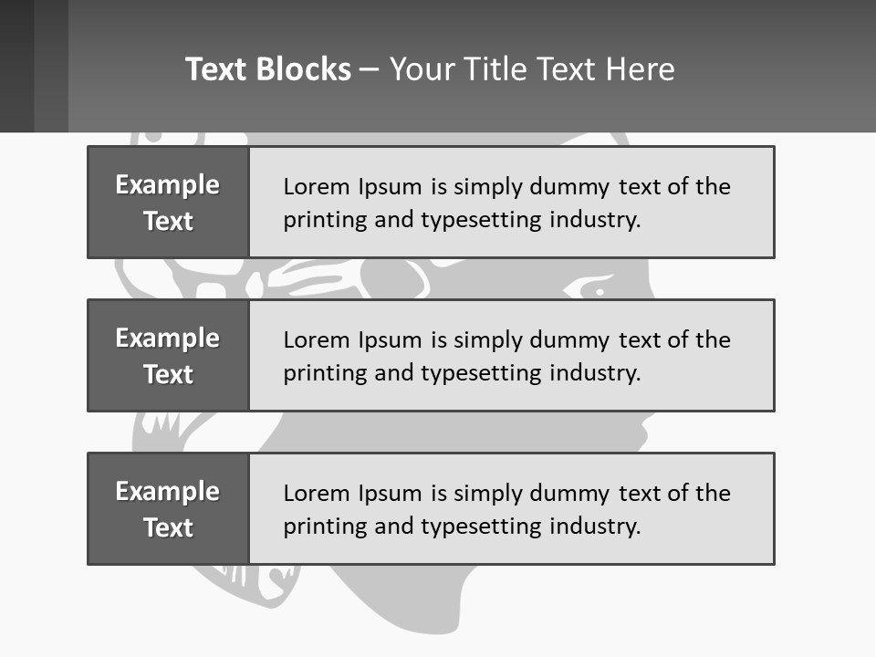 A Black And White Silhouette Of A Man's Head PowerPoint Template