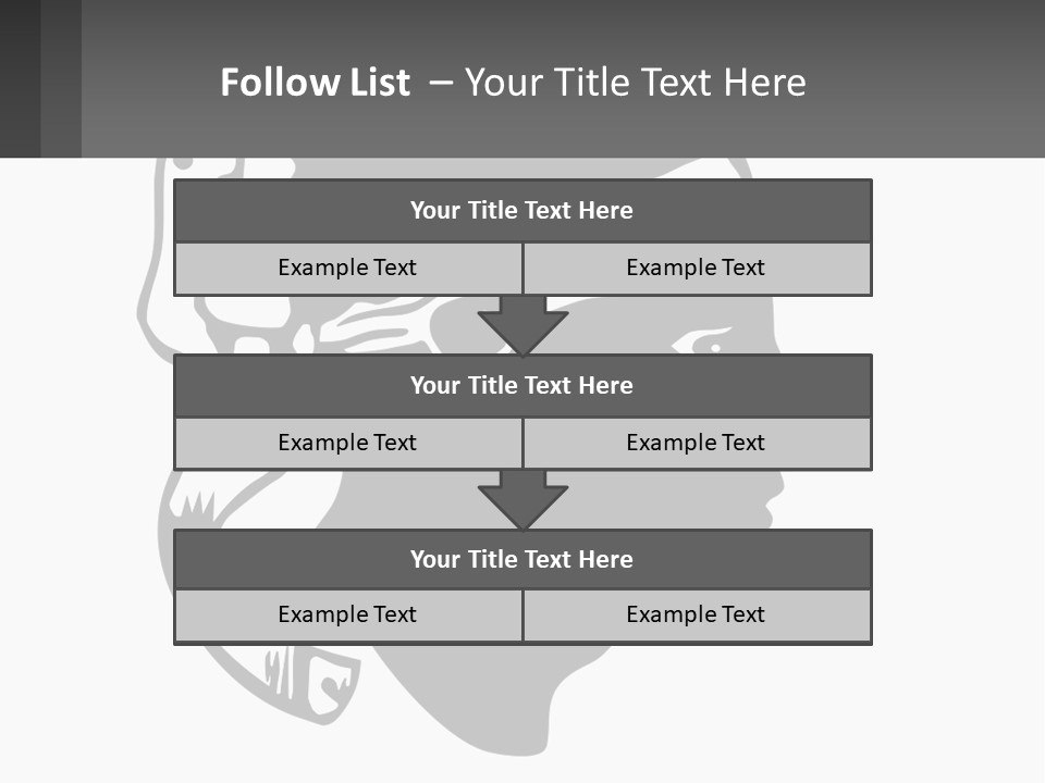 A Black And White Silhouette Of A Man's Head PowerPoint Template