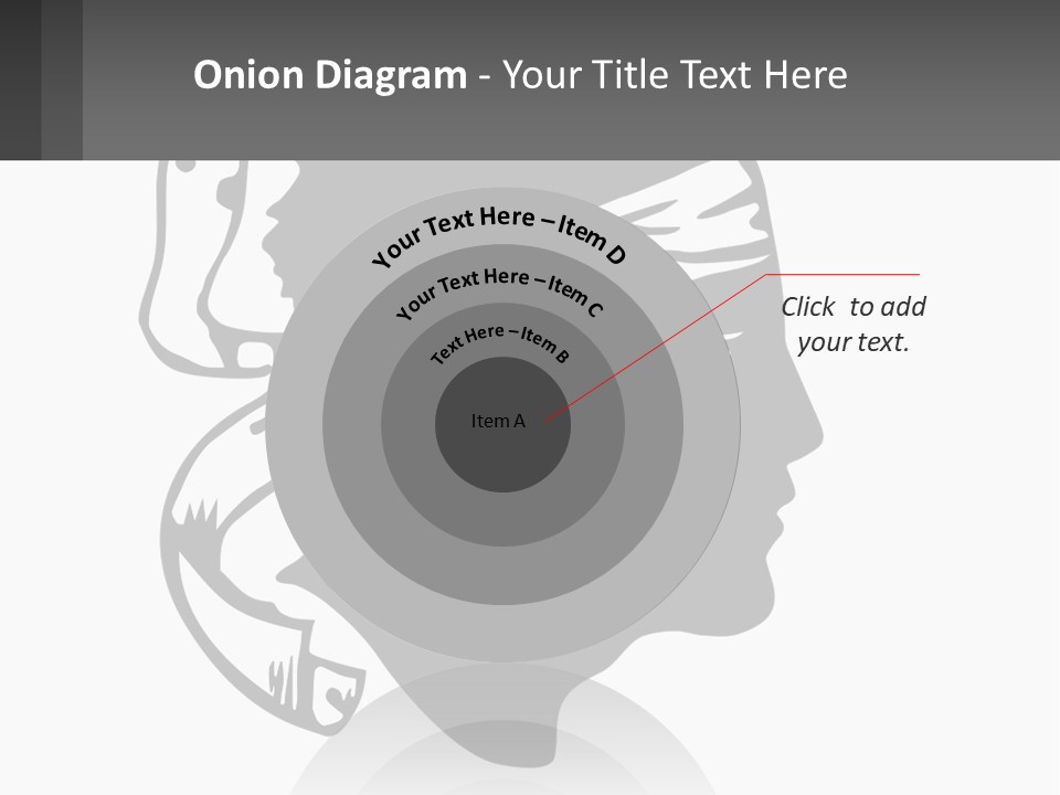 A Black And White Silhouette Of A Man's Head PowerPoint Template