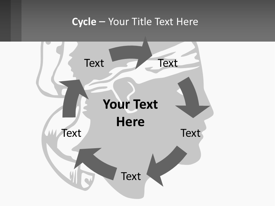 A Black And White Silhouette Of A Man's Head PowerPoint Template