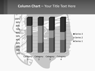 A Black And White Silhouette Of A Man's Head PowerPoint Template