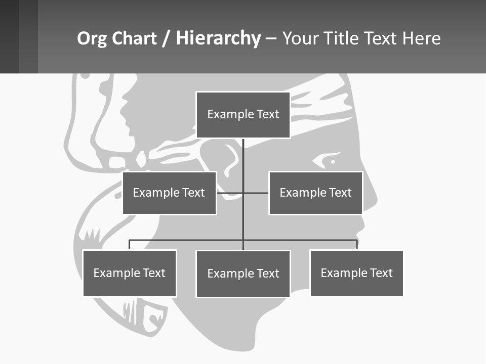 A Black And White Silhouette Of A Man's Head PowerPoint Template