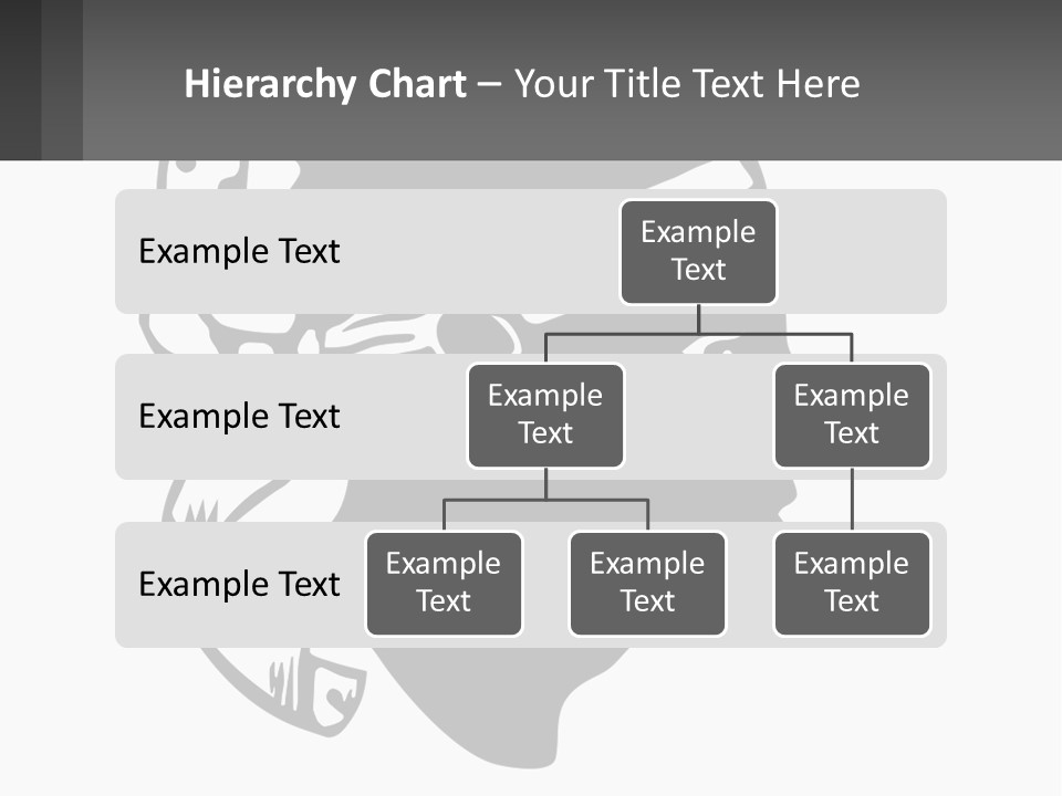 A Black And White Silhouette Of A Man's Head PowerPoint Template