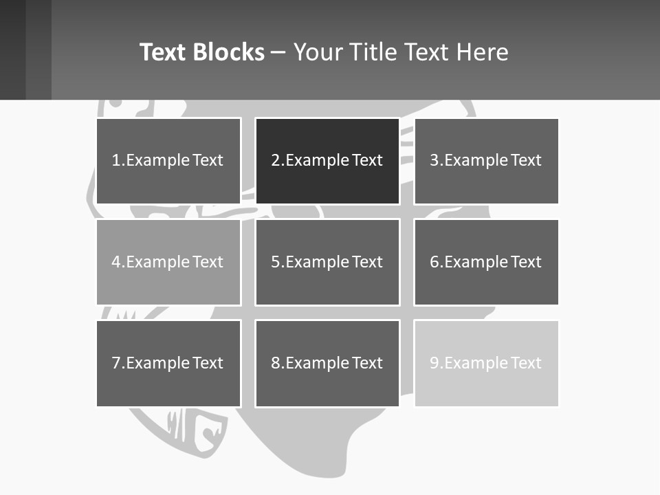 A Black And White Silhouette Of A Man's Head PowerPoint Template