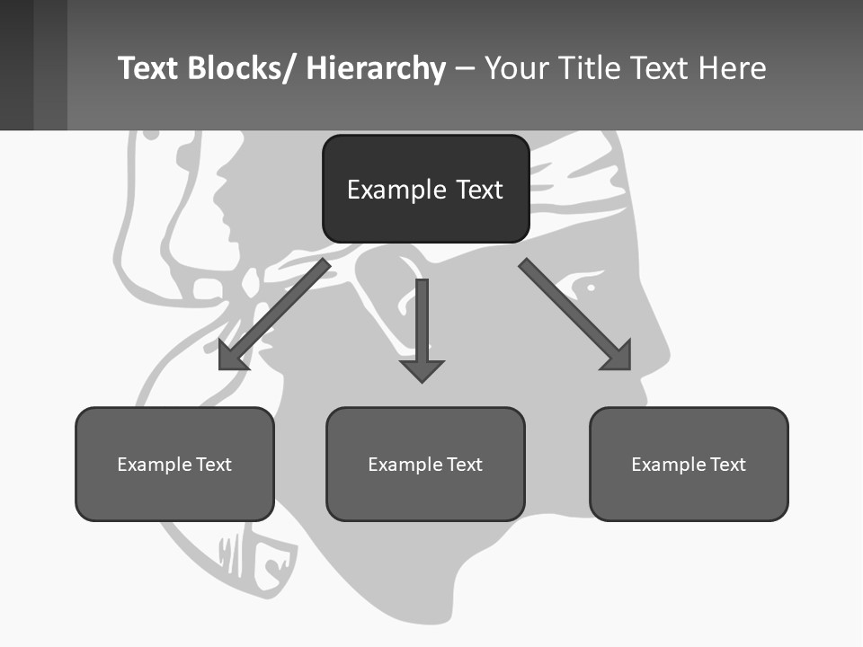 A Black And White Silhouette Of A Man's Head PowerPoint Template