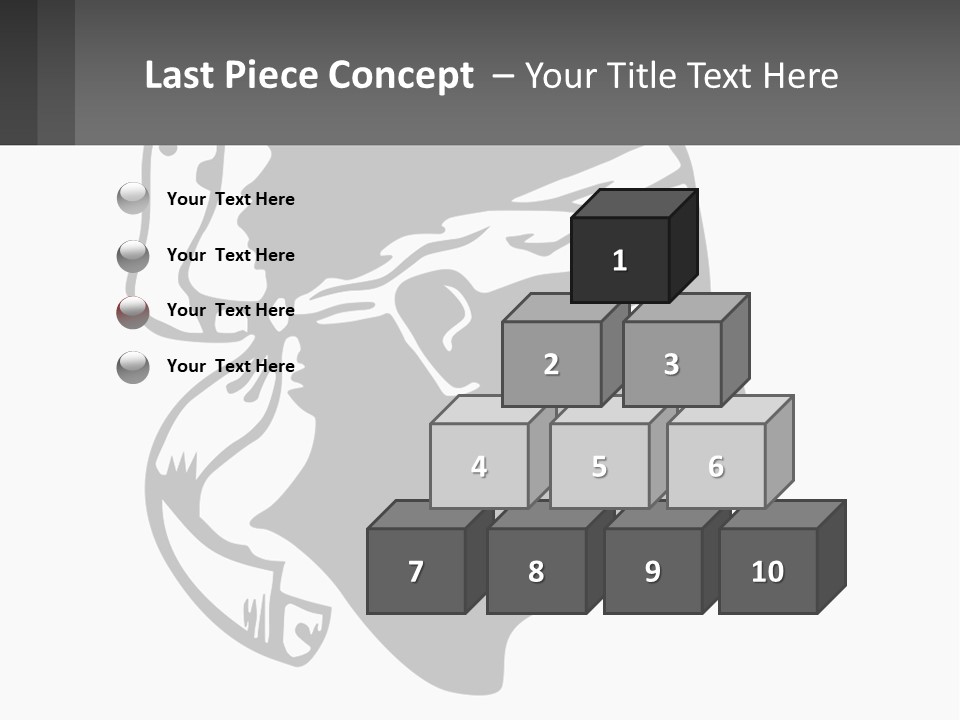 A Black And White Silhouette Of A Man's Head PowerPoint Template