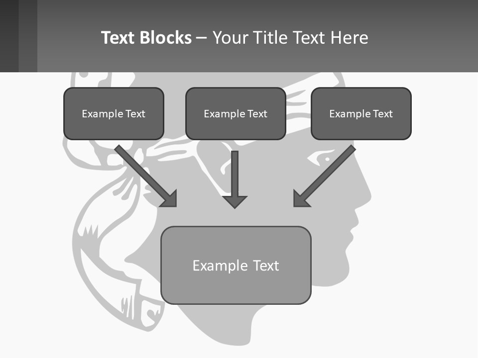 A Black And White Silhouette Of A Man's Head PowerPoint Template