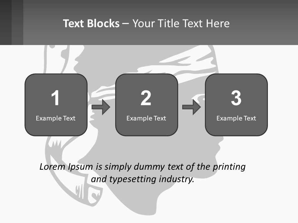 A Black And White Silhouette Of A Man's Head PowerPoint Template