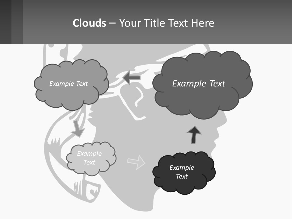 A Black And White Silhouette Of A Man's Head PowerPoint Template