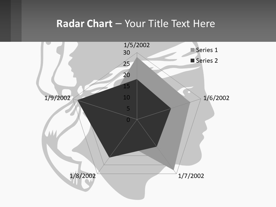 A Black And White Silhouette Of A Man's Head PowerPoint Template