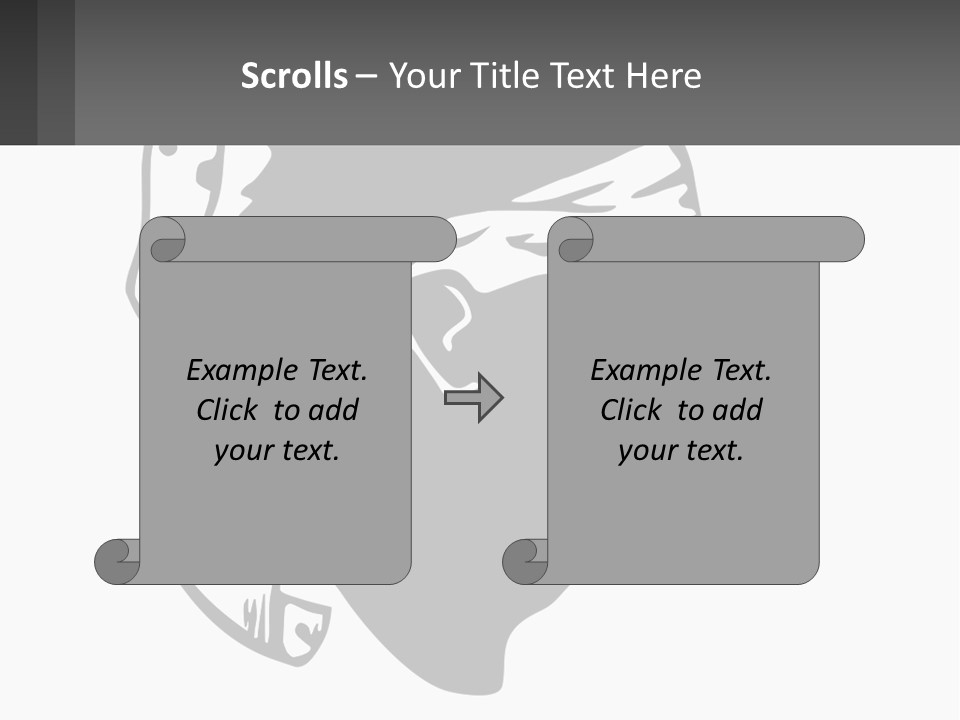 A Black And White Silhouette Of A Man's Head PowerPoint Template