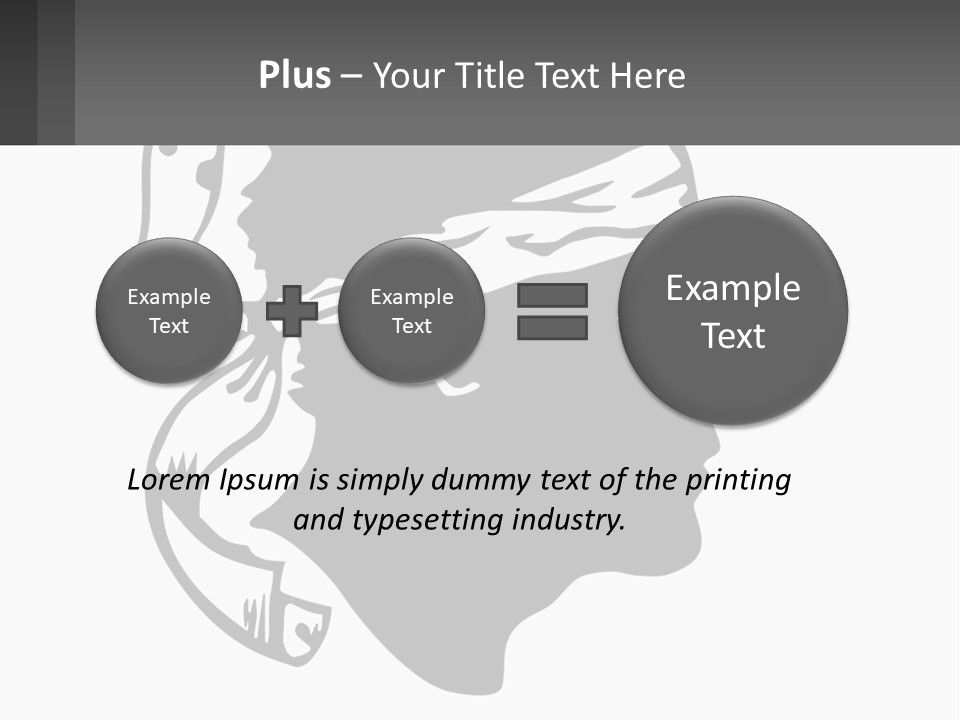 A Black And White Silhouette Of A Man's Head PowerPoint Template