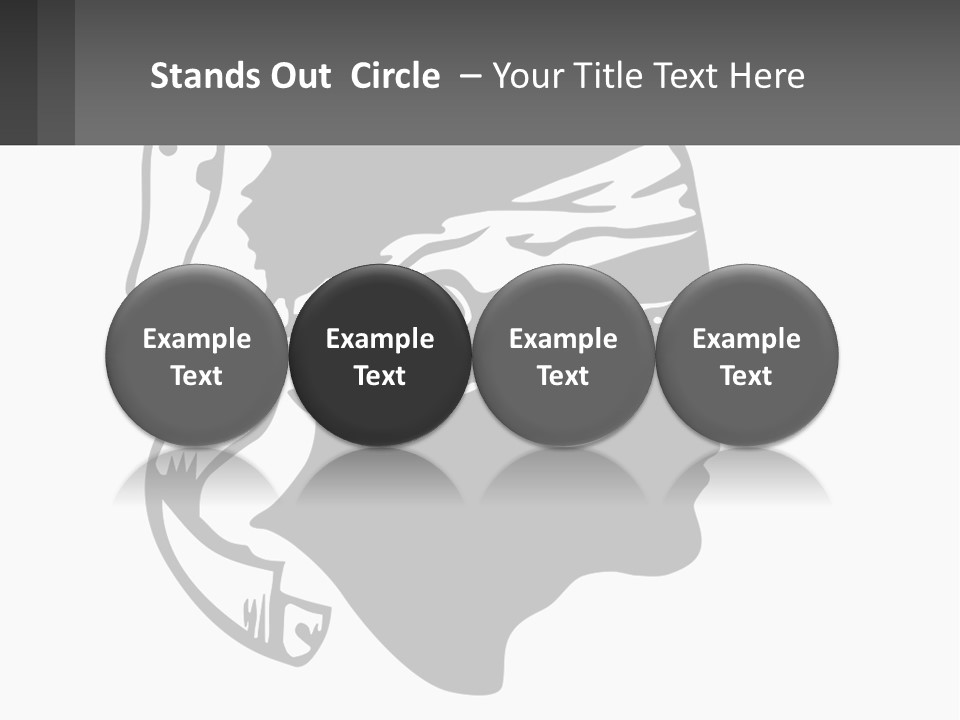 A Black And White Silhouette Of A Man's Head PowerPoint Template