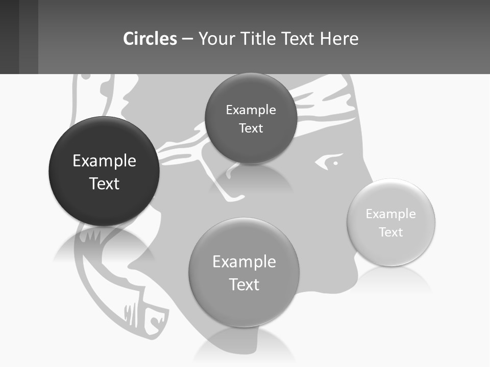 A Black And White Silhouette Of A Man's Head PowerPoint Template