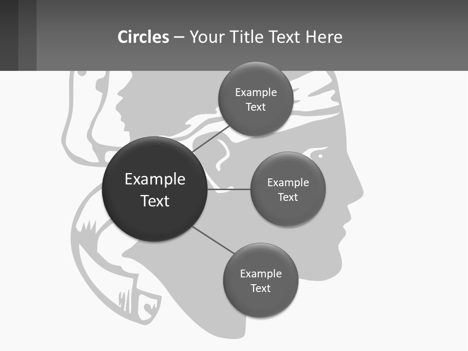 A Black And White Silhouette Of A Man's Head PowerPoint Template