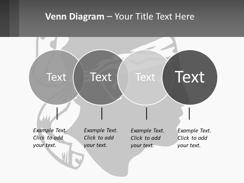 A Black And White Silhouette Of A Man's Head PowerPoint Template