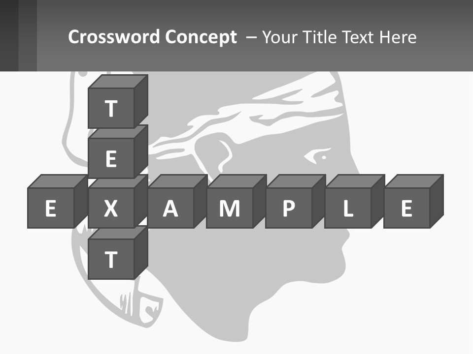 A Black And White Silhouette Of A Man's Head PowerPoint Template