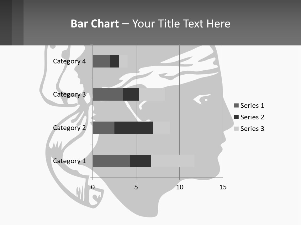 A Black And White Silhouette Of A Man's Head PowerPoint Template