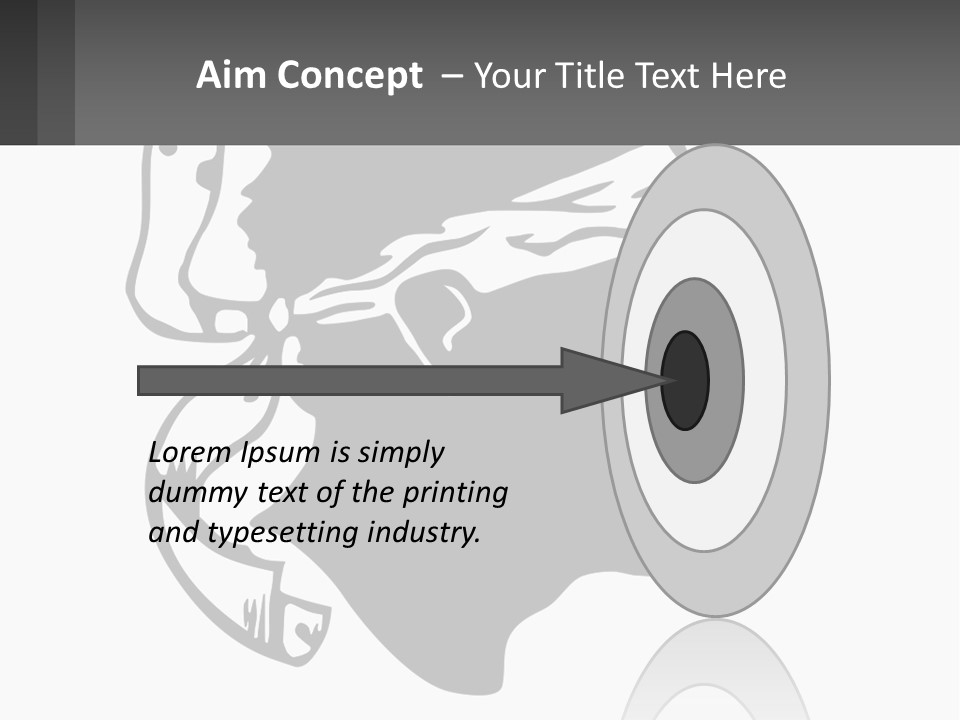 A Black And White Silhouette Of A Man's Head PowerPoint Template