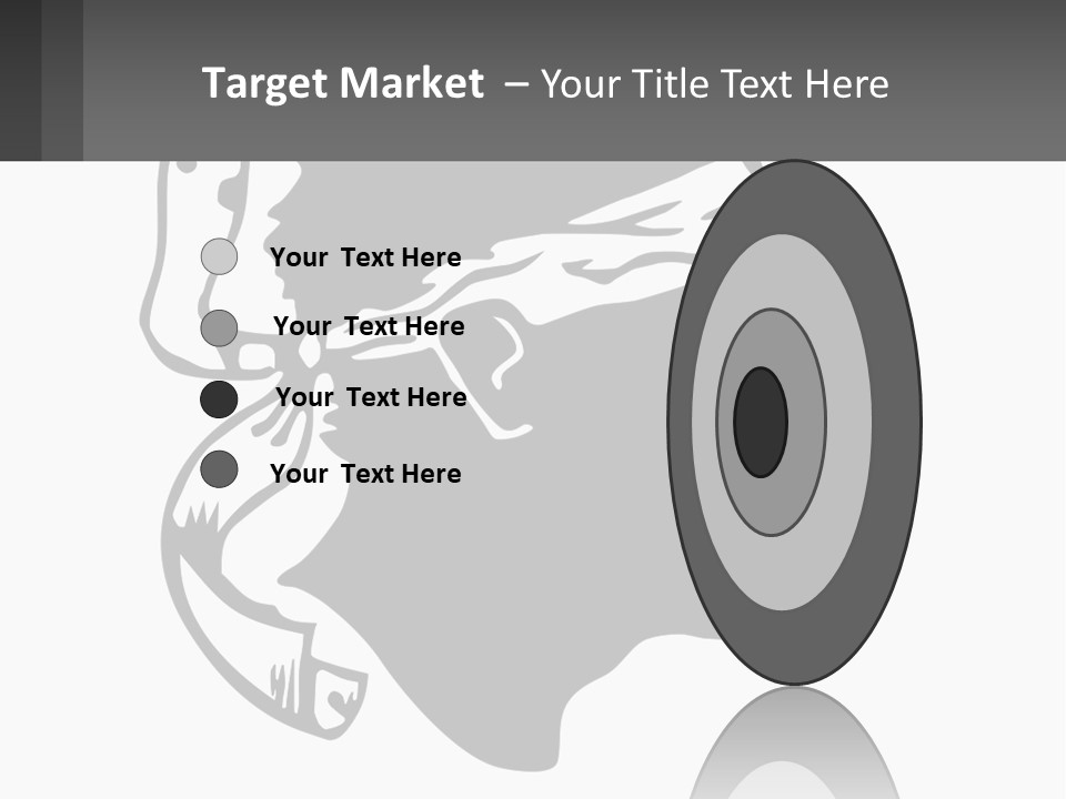 A Black And White Silhouette Of A Man's Head PowerPoint Template