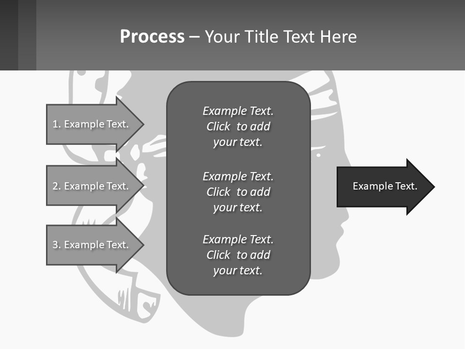 A Black And White Silhouette Of A Man's Head PowerPoint Template