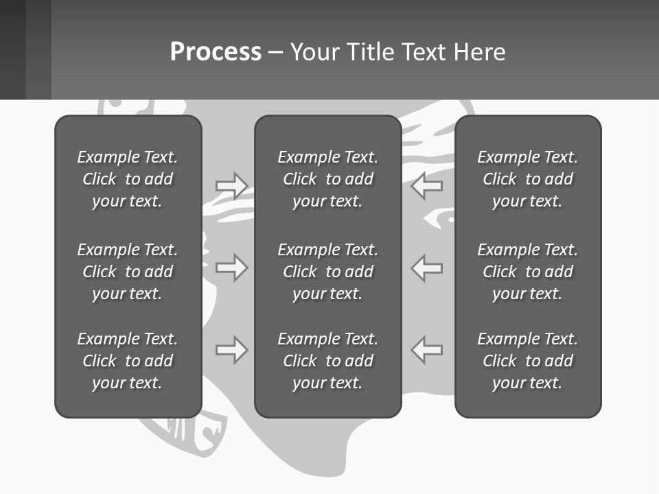 A Black And White Silhouette Of A Man's Head PowerPoint Template