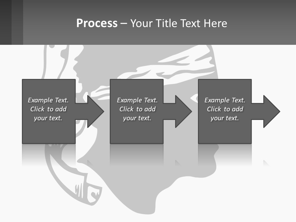 A Black And White Silhouette Of A Man's Head PowerPoint Template