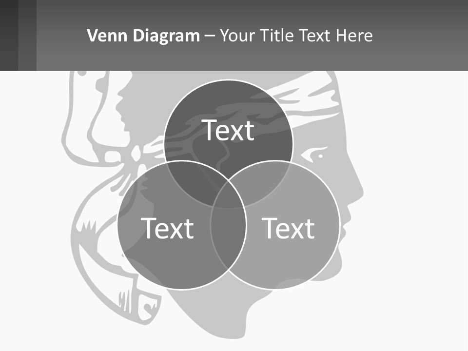 A Black And White Silhouette Of A Man's Head PowerPoint Template