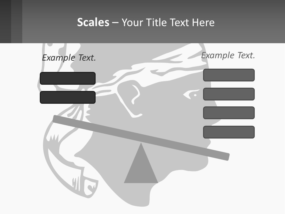 A Black And White Silhouette Of A Man's Head PowerPoint Template