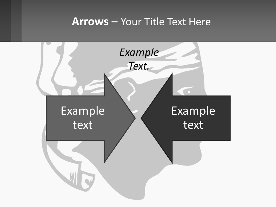 A Black And White Silhouette Of A Man's Head PowerPoint Template