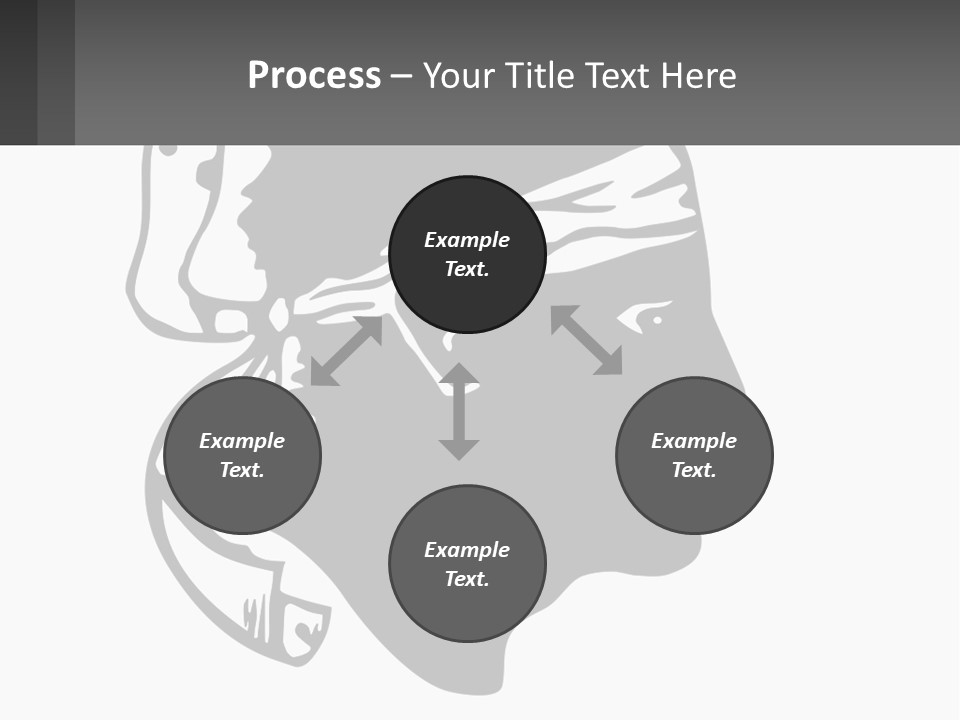 A Black And White Silhouette Of A Man's Head PowerPoint Template