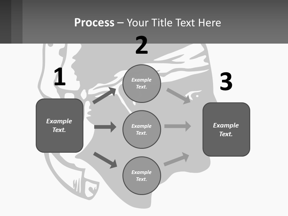 A Black And White Silhouette Of A Man's Head PowerPoint Template