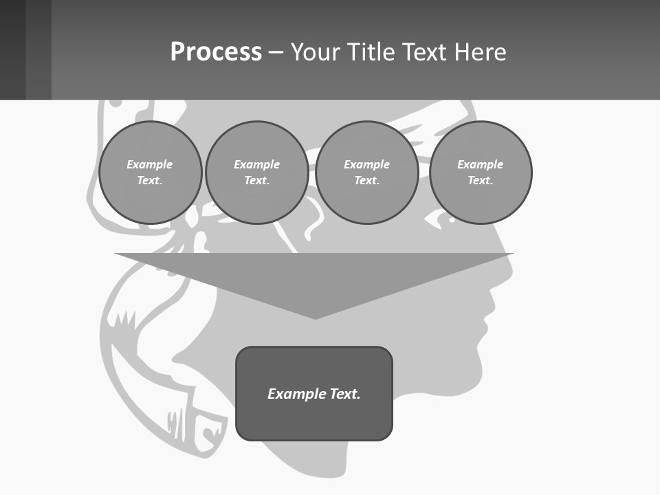 A Black And White Silhouette Of A Man's Head PowerPoint Template