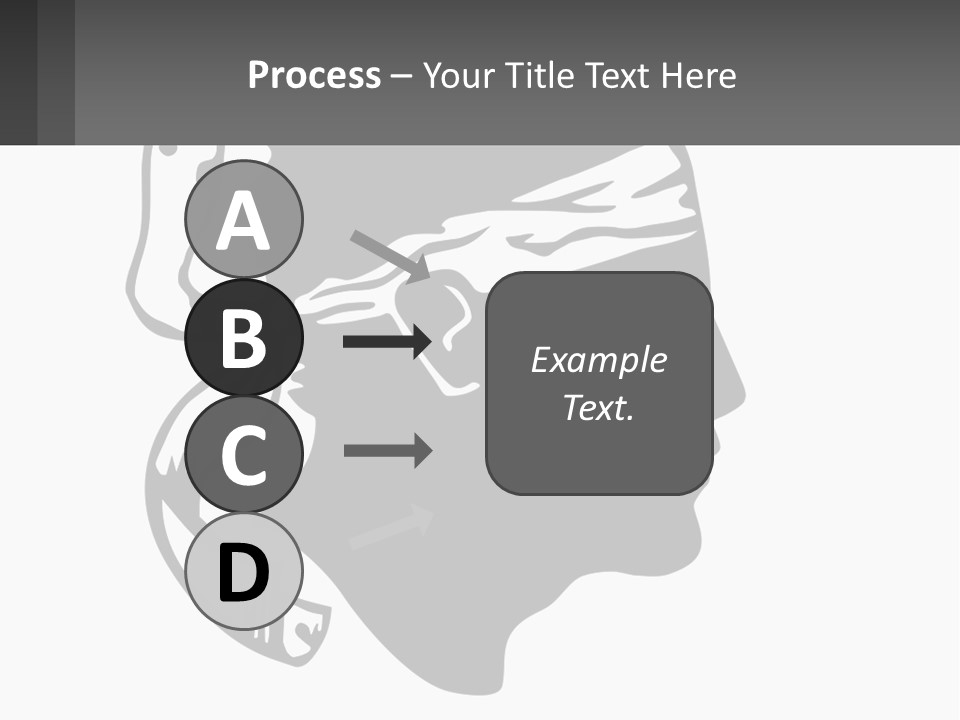 A Black And White Silhouette Of A Man's Head PowerPoint Template